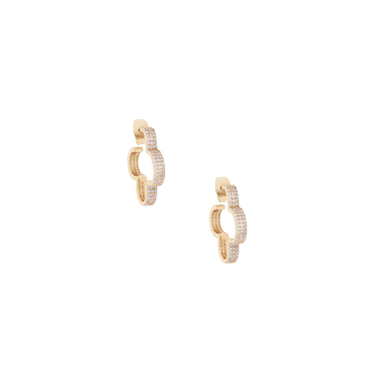 Elevate your everyday elegance with these stunning Fleur Collection earrings from Tipperary. Crafted in lustrous gold, these beautifully designed pieces feature intricate cut-out detailing and sparkling cubic zirconia insets that catch the light with every movement.