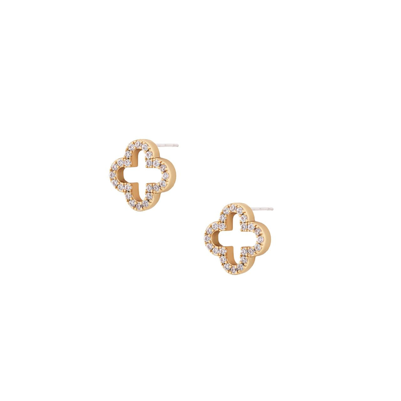 Elevate your everyday elegance with these stunning Fleur Collection CZ Inset Stud Earrings from Tipperary. Featuring brilliantly cut cubic zirconia stones set in a delicate fleur design, these studs deliver sophisticated sparkle without the premium price tag.