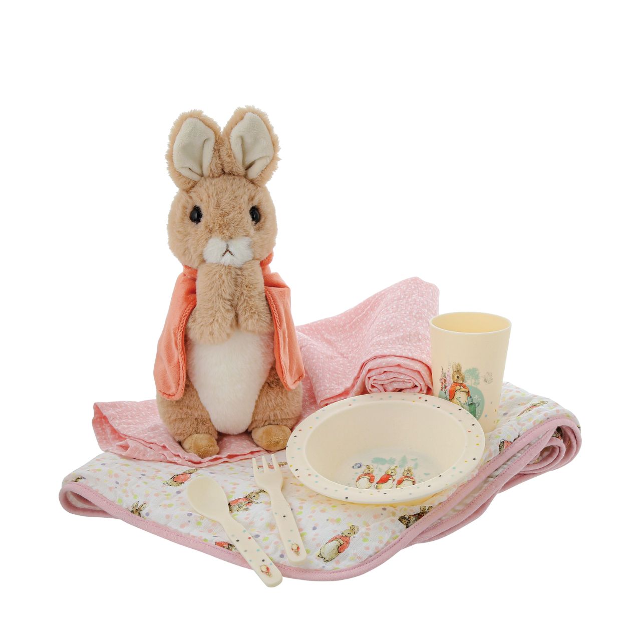 This is the dreamiest Flopsy blanket you ever did see. Made from layers of luxurious 100% cotton, giving your little one that extra layer of comfort and warmth in their crib or pram. Presented on a branded gift box.