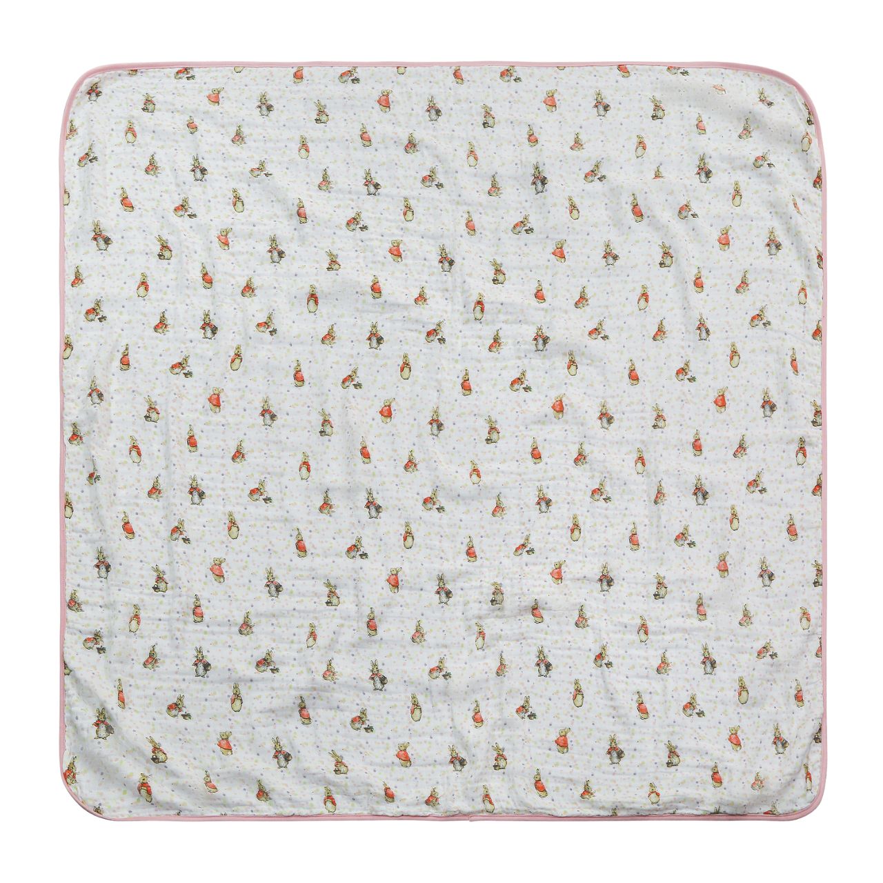 This is the dreamiest Flopsy blanket you ever did see. Made from layers of luxurious 100% cotton, giving your little one that extra layer of comfort and warmth in their crib or pram. Presented on a branded gift box.