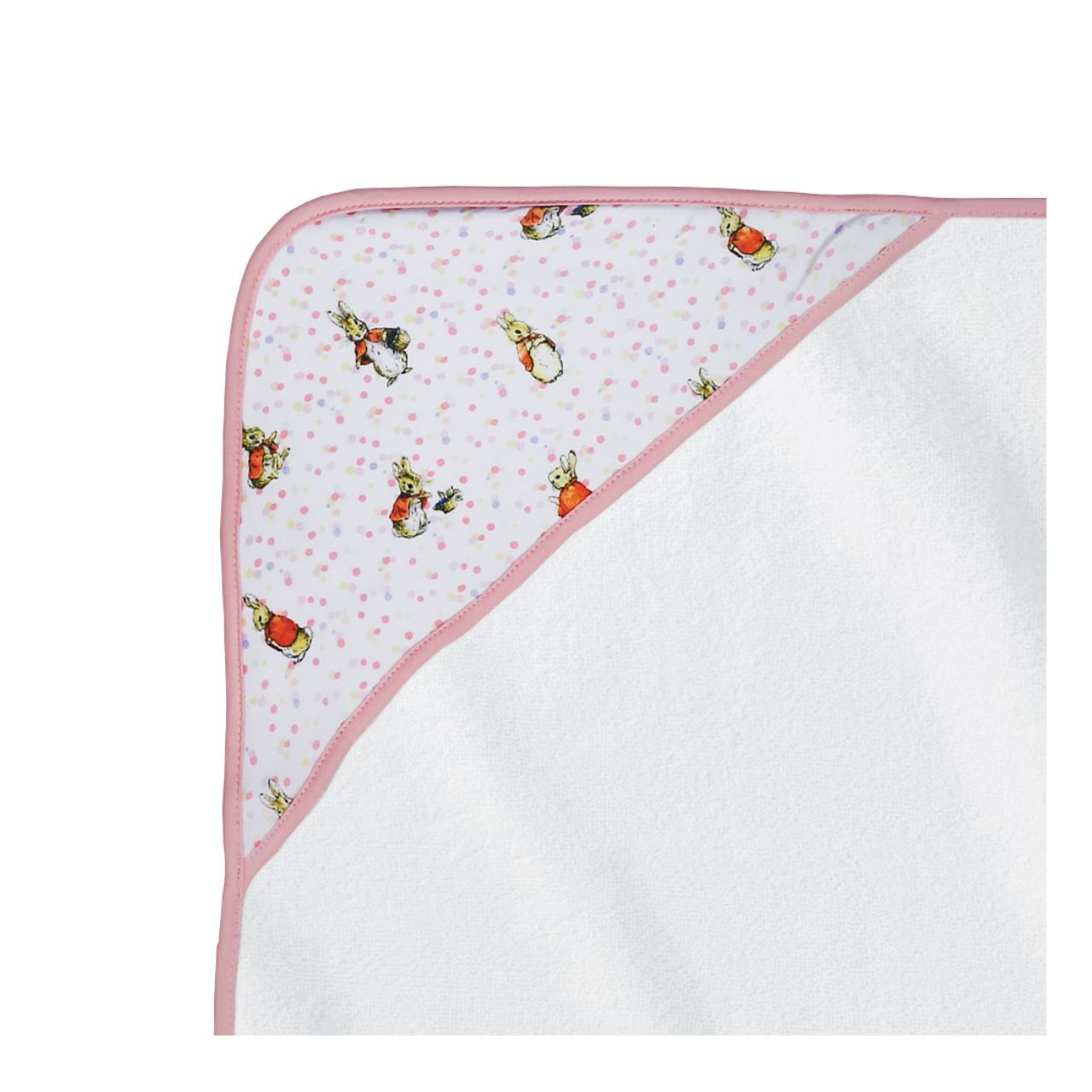 Beatrix Potter Flopsy Baby Collection Hooded Towel  This Flopsy hooded bath towel is perfect for keeping your little one wrapped up warm and snug after bath-time. Made from an ultra-soft and cosy bamboo cotton, terry fabric (70% cotton and 30% bamboo) and Flopsy artwork on the hood.