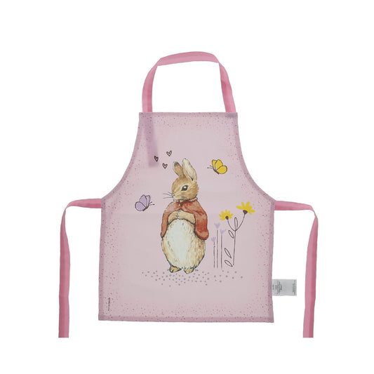 Introducing the delightful Flopsy Bunny apron, designed to make every cooking or crafting adventure a memorable one. Crafted with a super soft, wipeable fabric, it ensures easy clean-up, while the hook & loop tape fastening on the neck tie offers extra safety and comfort for your little one.