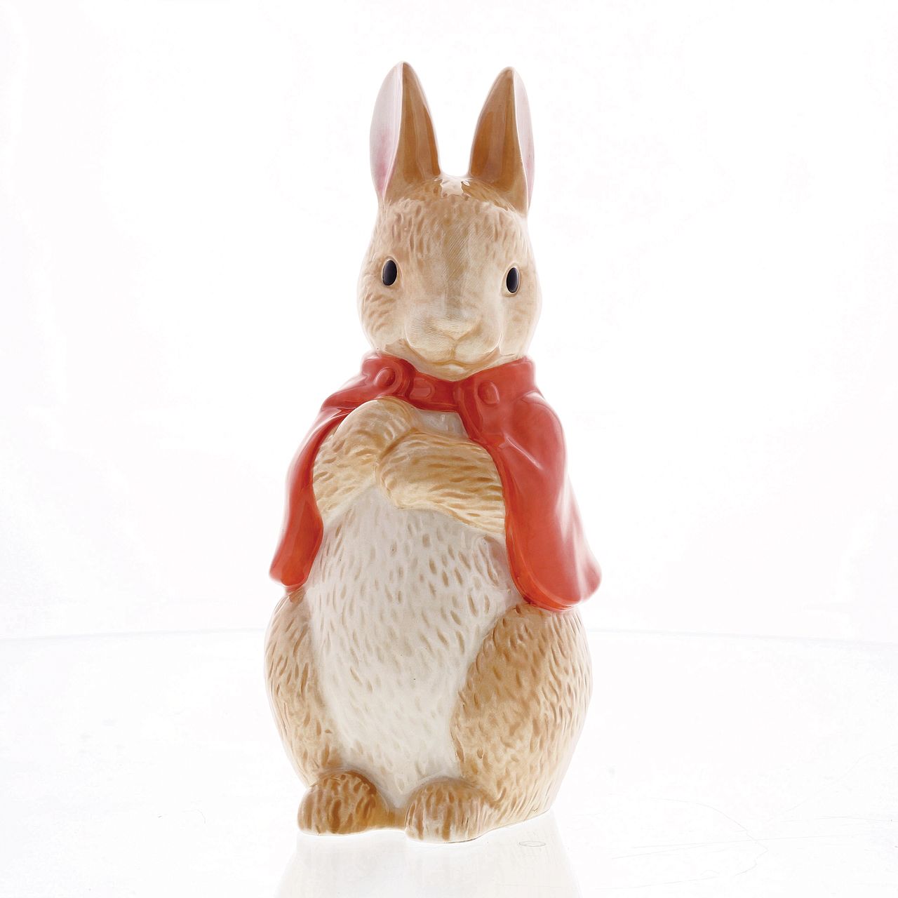 Beatrix Potter Flopsy Sculpted Money Bank  This delightful and charming Flopsy shaped money box would make an ideal christening gift, for collectors and Peter Rabbit fans, both young and old. The artwork is taken from the original illustrations from the Beatrix Potter stories.