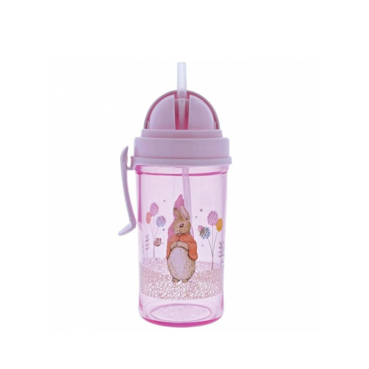 This handy Flopsy Water Bottle is great for on the go or school. With a small handle for easy holding and a pop-up straw it is ideal for school lunch boxes, picnics or daytrips with the family.