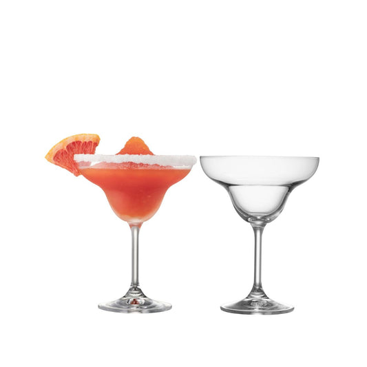 Our Elegance Margarita Glass is designed with both aesthetics and practicality in mind. The wide bowl not only accommodates the perfect margarita garnish but also enhances the presentation of your drink. The tapered rim directs the delightful aromas of your cocktail to your nose, enhancing the overall tasting experience.
