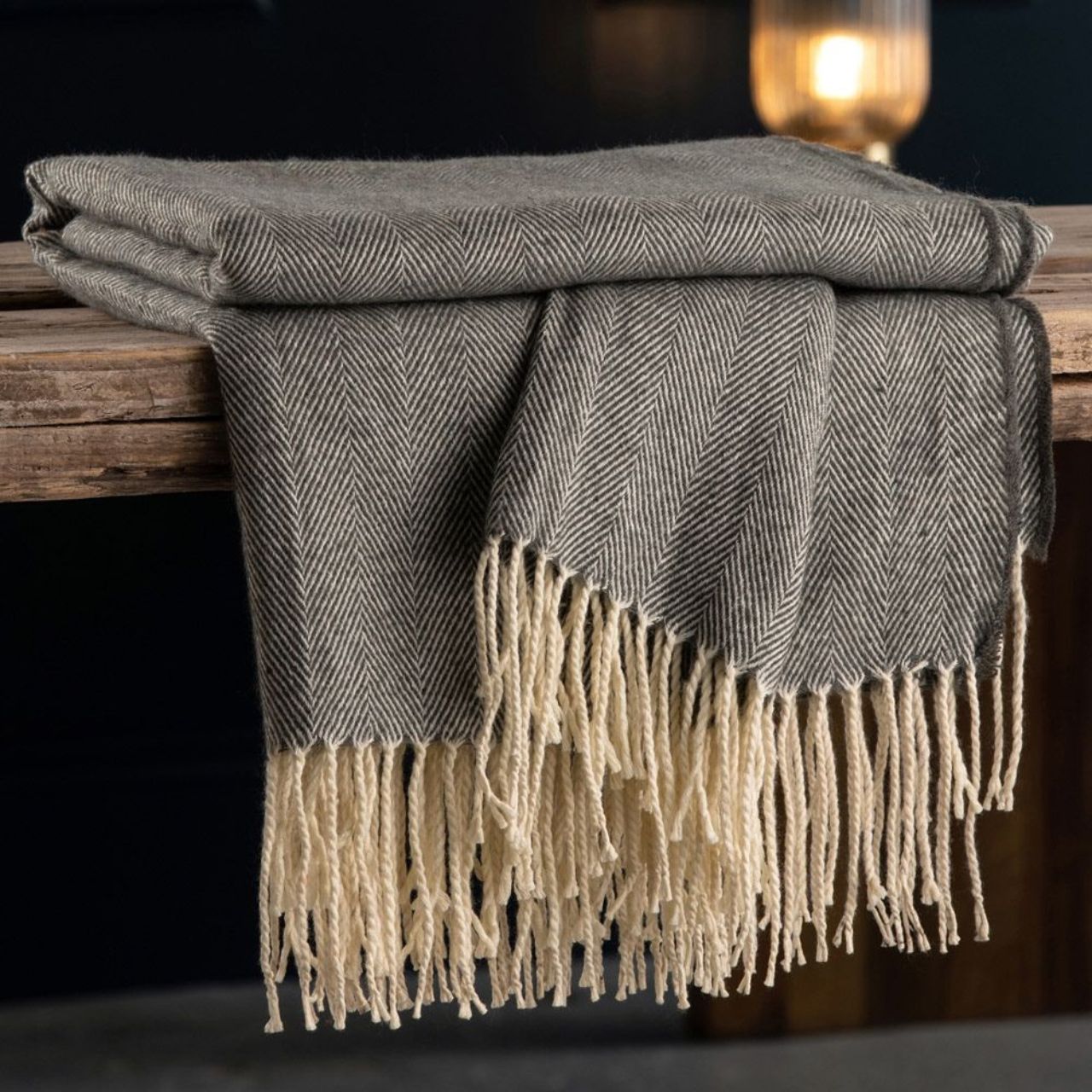 Our luxurious Herringbone Throw adds the perfect texture to any couch or bed while also providing a snug and comforting layer. This throw will add a tasteful and elegance to your home.