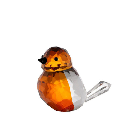 Add festive elegance to your holiday décor with this delicate and sparkling crystal Robin figurine. Its intricate design makes it an ideal seasonal accent piece.