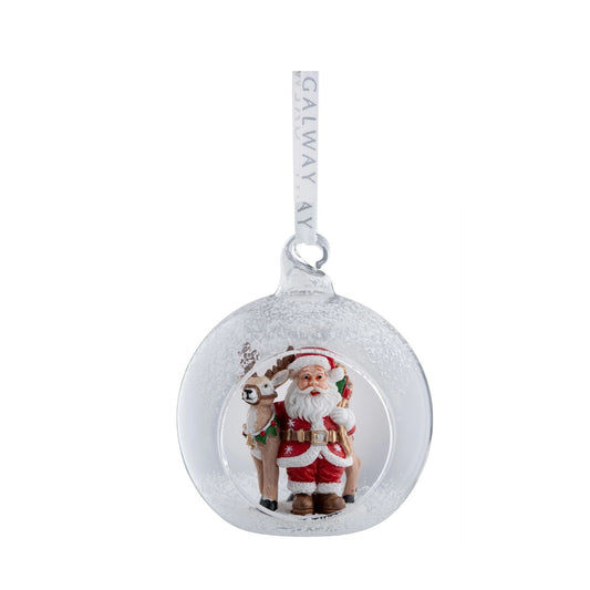 It's all in the detail... Take a peak at our Santa & Reindeer Hanging Crystal Bauble. This stunning bauble is sure to make your tree stand out from the rest.