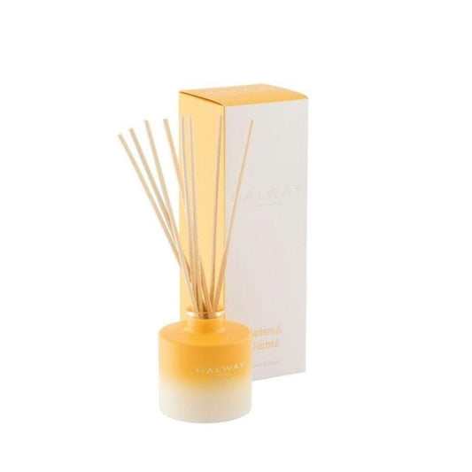 Verbena & Patchouli Diffuser by Galway Crystal  Transport yourself to a special place with the perfect fragrance for your home. Our Verbena & Patchouli scent will transform any room and will certainly set the right mood. Zesty citrus top notes of verbena & bergamot are paired with relaxing lavender.