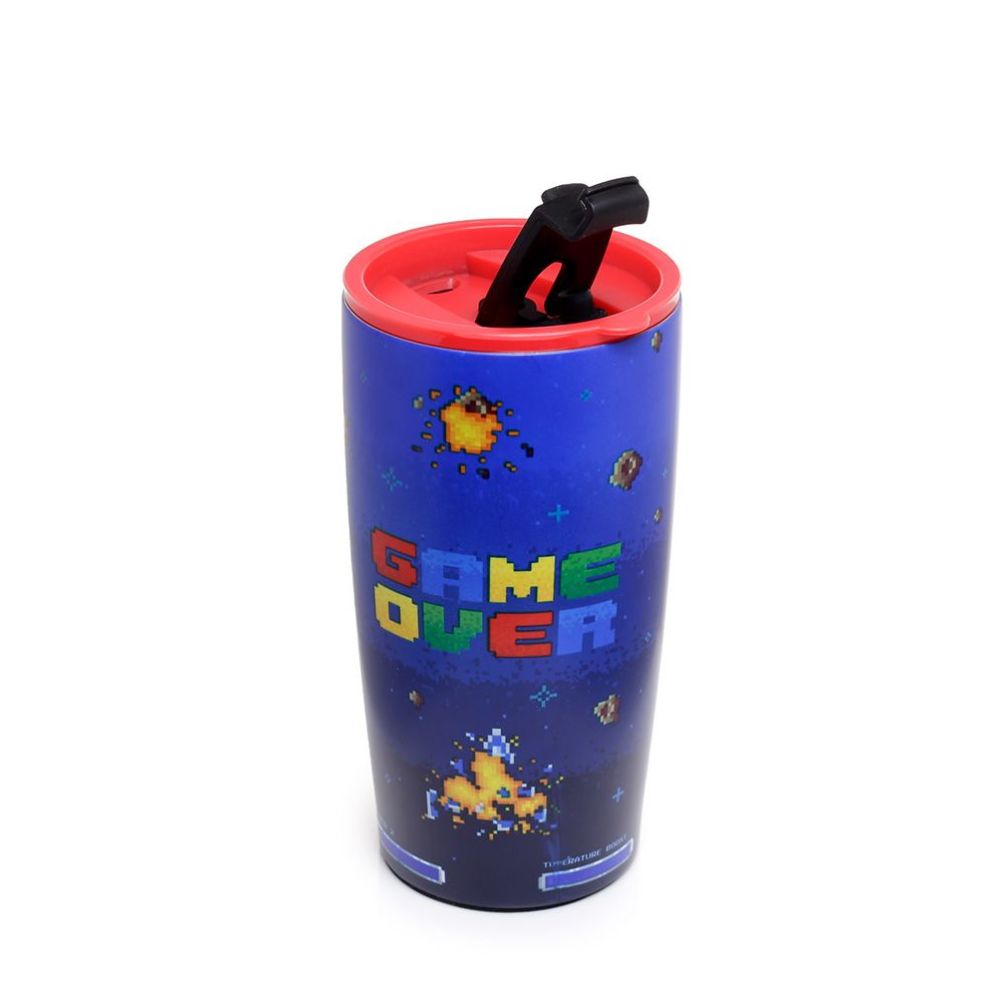 Game Over Hot & Cold Insulated Cup 500ml  The Game Over Hot & Cold Insulated Cup 500ml is designed to keep hot and cold beverages at desired temperatures for longer periods of time. Its insulated base technology preserves the temperature of your drinks up to 6 - 8 hours. Its slip-resistant base and sturdy design make it easy to transport and handle.