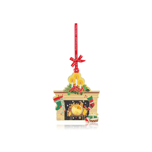 This Gem Christmas Decoration by Tipperary is a must-have for your holiday décor. Its intricate design features a festive fireplace, adding a touch of elegance to any room.