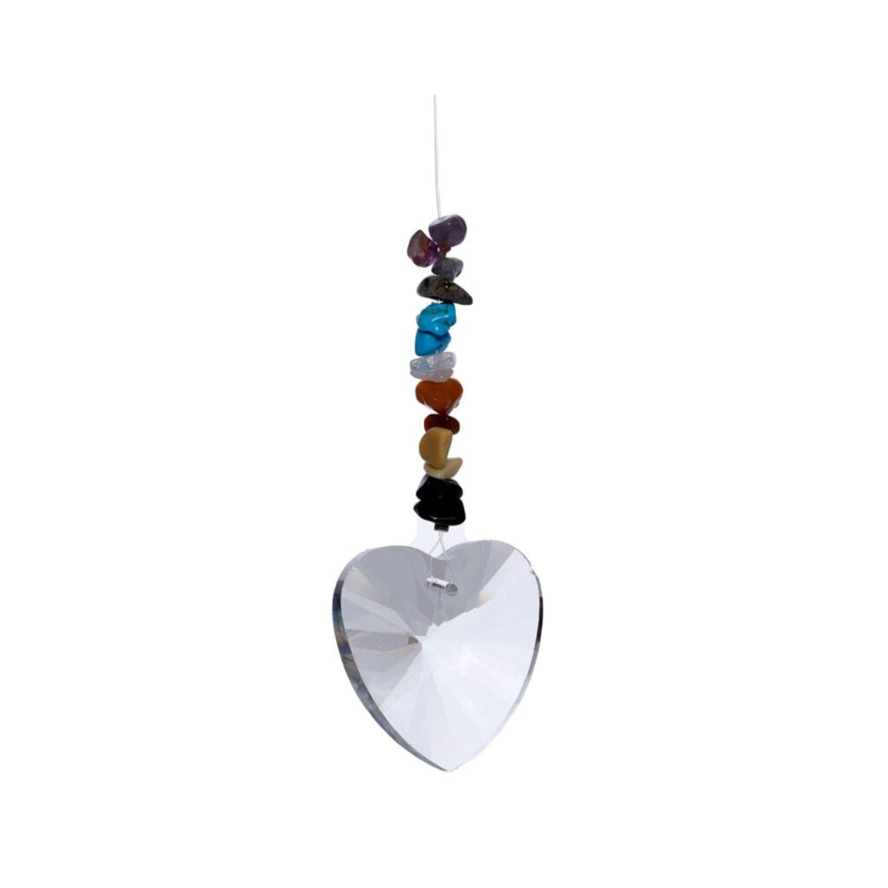 Elevate your space with the Gemstone Crystal Chakra Suncatcher, a refined blend of natural gemstones designed to harmonize energy and enhance ambiance.