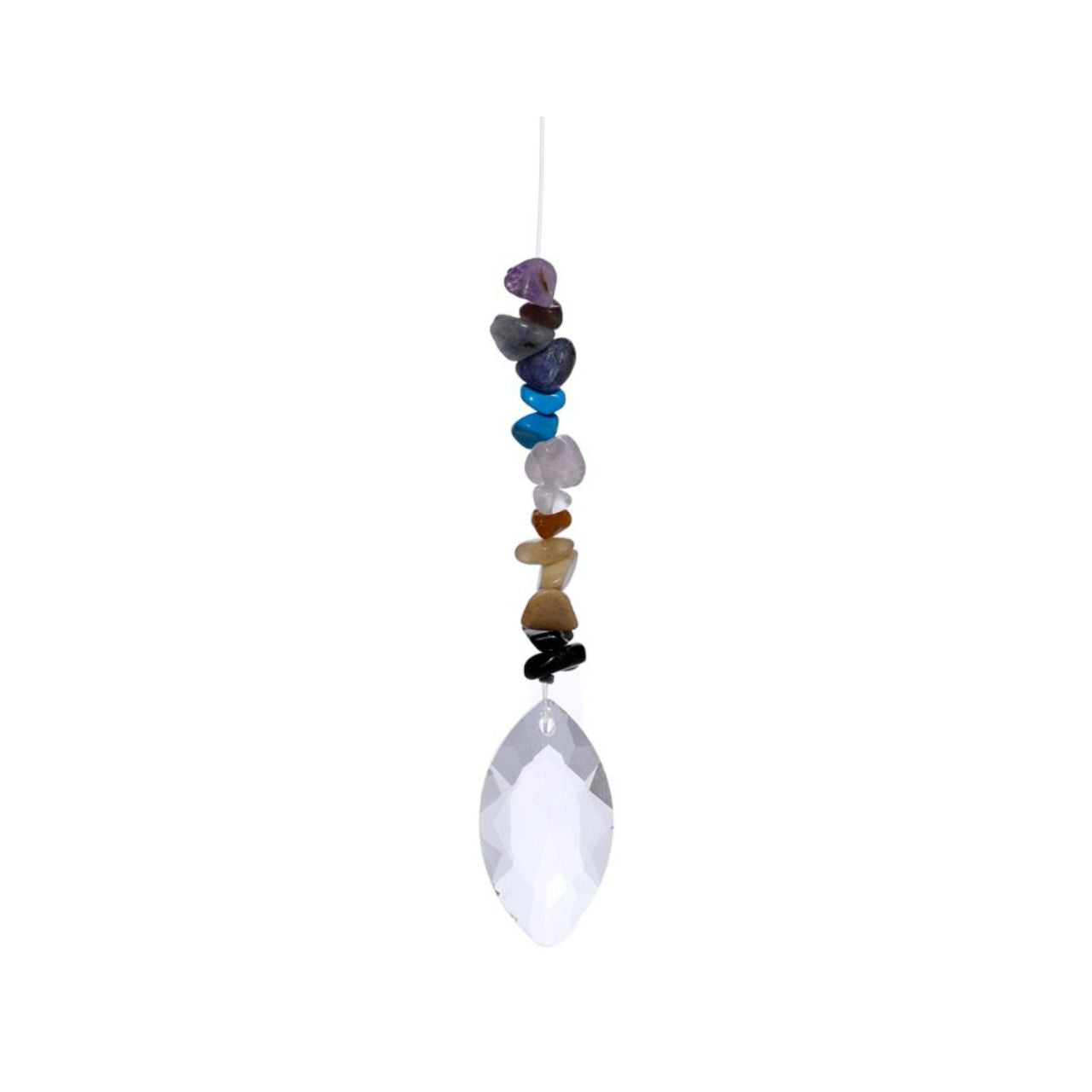 Elevate your space with the Gemstone Crystal Chakra Suncatcher, a refined blend of natural gemstones designed to harmonize energy and enhance ambiance.