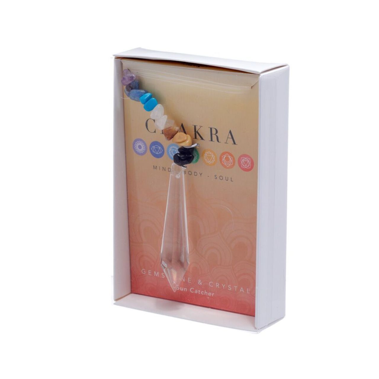 Elevate your space with the Gemstone Crystal Chakra Suncatcher, a refined blend of natural gemstones designed to harmonize energy and enhance ambiance.