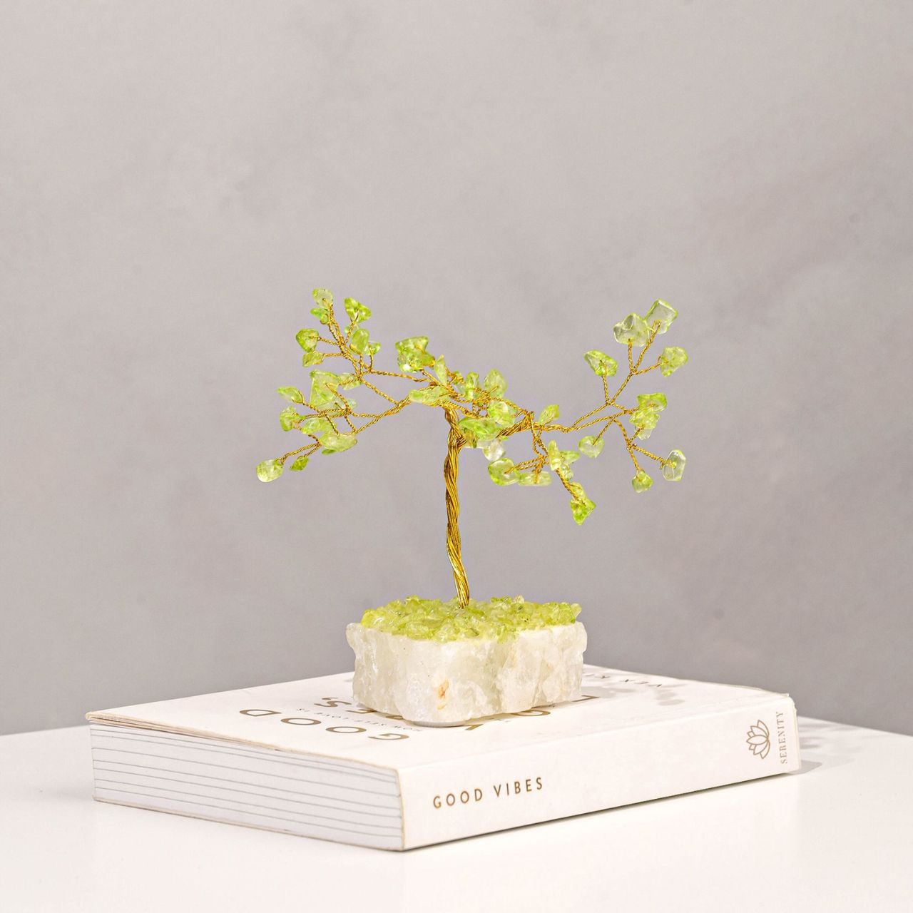 Gemstone Tree - Peridot  A miniature peridot gemstone tree from Serenity by SOPHIA.  This vivid gemstone tree radiates positive energy around living spaces.