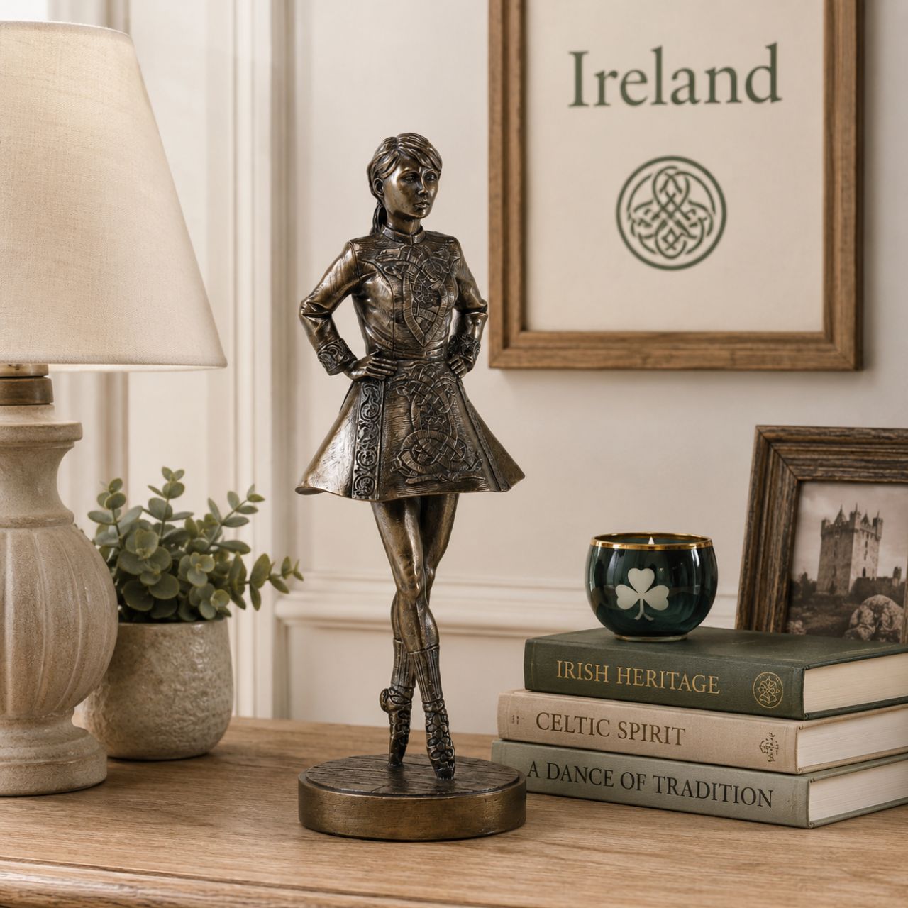 This elegant piece is beautifully crafted Irish dancer is an ideal gift for dancer or dancing teacher