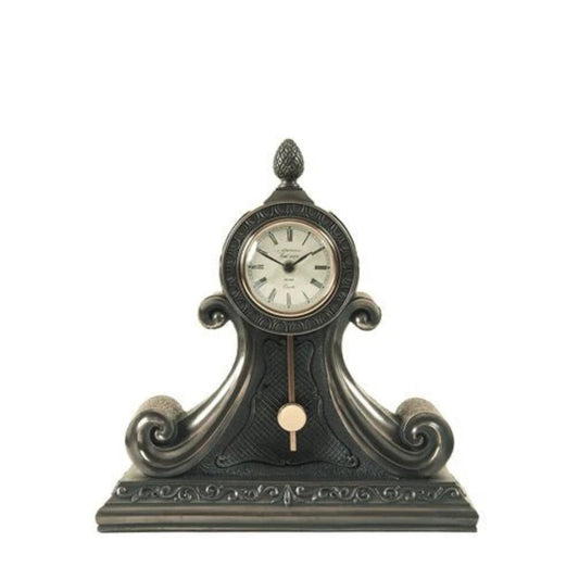 This large clock looks superb on the mantle piece and is one of the biggest clocks in the range. It has a brass swinging pendulum and batteries are included. Suitable gift for any special occasion.
