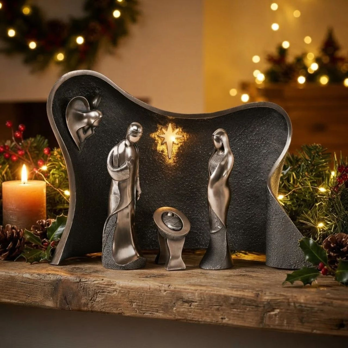 Bring the joyous story of Christmas to life with this four piece nativity scene. Every hand made piece in this collection has a special quality that evokes something within. A wonderful Christmas gift for someone special in your life.