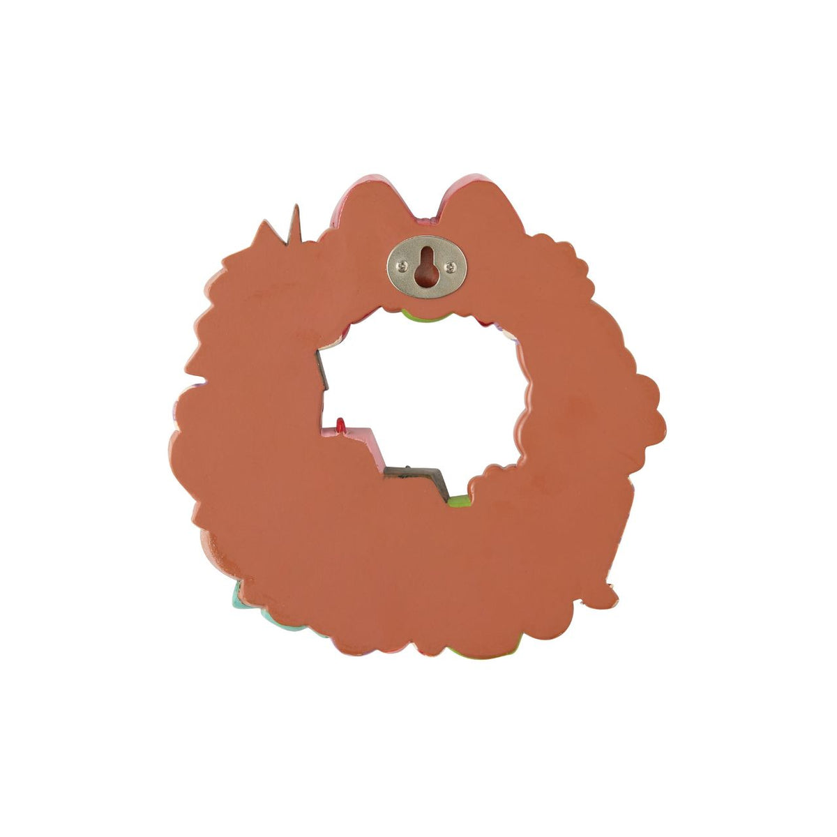 Decorated with candy accents, this wreath is bursting with holiday sweetness. Jim Shore's folk patterns swirl through the design, making it a joyful treat for the eyes. A deliciously fun way to welcome the season and family into your home.