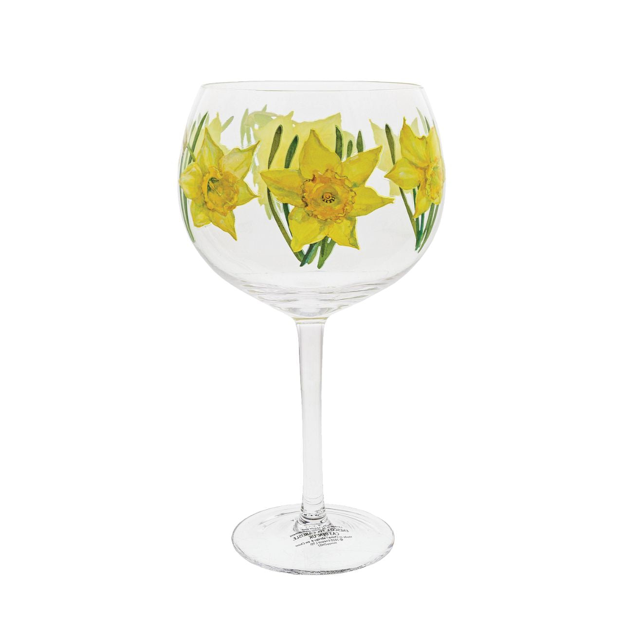 Copa Daffodil Gin Glass  The Daffodil gin glass is ideal for celebrating a new path. Daffodils signify the beginning of springtime, they represent rebirth and new beginnings, and so, they are the perfect gift to help someone special celebrate new achievements and goals. Pair with a fresh lemon gin and tonic for a refreshing gift.