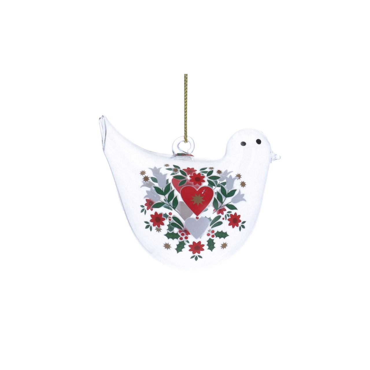 Elevate your holiday décor with the Gisela Graham Christmas Glass Clear Alpine Bird Hanging Ornament. Crafted with delicate clear glass, this elegant bird ornament adds a refined touch to your Christmas tree or festive display.