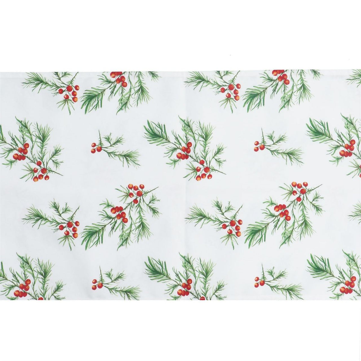 Elevate your festive table setting with this elegant Gisela Graham Fir & Red Berries Christmas Table Runner. Featuring a sophisticated design of lush evergreen fir branches complemented by vibrant red berries, this runner brings seasonal charm to any dining space.