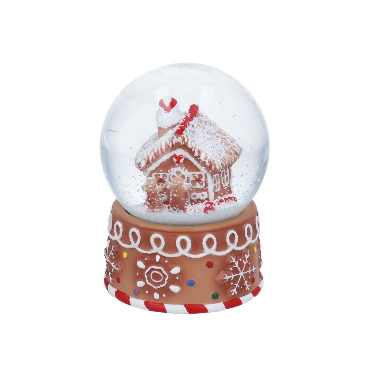 The Gisela Graham Gingerbread House Musical Snow Globe combines festive charm with elegant design. Encased in a delicate snow globe, the intricate gingerbread house detail evokes nostalgic holiday warmth while the gentle snowfall adds a magical touch.