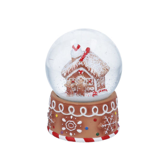 The Gisela Graham Gingerbread House Musical Snow Globe combines festive charm with elegant design. Encased in a delicate snow globe, the intricate gingerbread house detail evokes nostalgic holiday warmth while the gentle snowfall adds a magical touch.