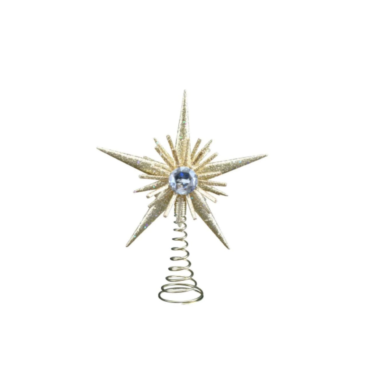 Add a touch of elegance to your Christmas tree with this stunning Gold Sparkle Starburst Star Tree Topper from Gisela Graham. Featuring a radiant star design with shimmering gold glitter accents, this festive topper catches the light beautifully and creates a dazzling focal point for your holiday display.