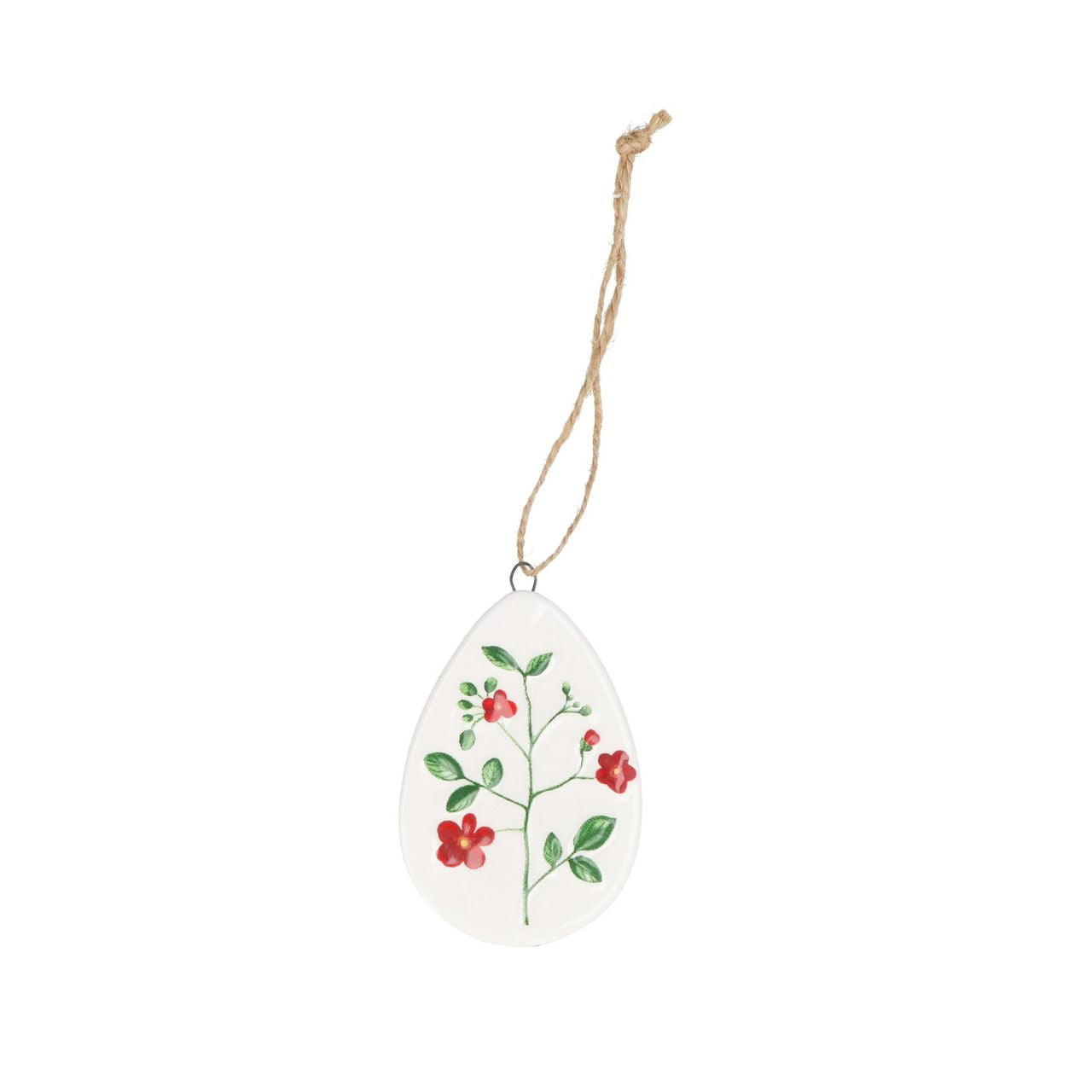 Bring springtime charm to your home with this delightful ceramic hanging decoration from Gisela Graham. Featuring a meadow-inspired egg design, it's crafted from durable dolomite and finished with a subtle, natural aesthetic.