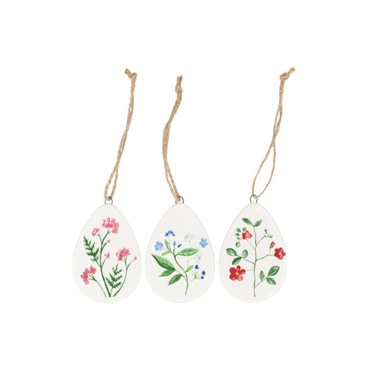 Bring springtime charm to your home with this delightful ceramic hanging decoration from Gisela Graham. Featuring a meadow-inspired egg design, it's crafted from durable dolomite and finished with a subtle, natural aesthetic.