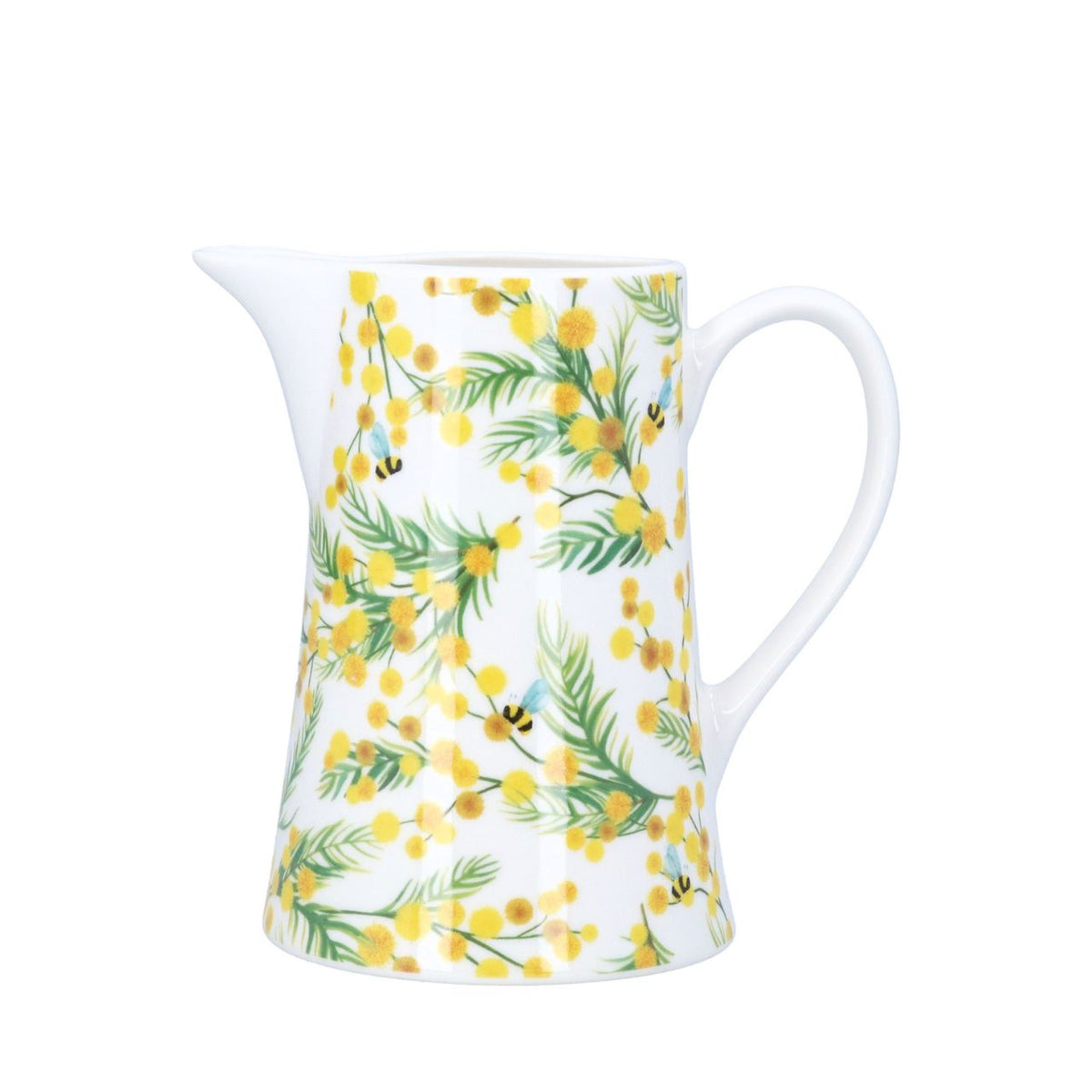 Bring timeless elegance to your table with this charming Mimosa jug from Gisela Graham. Crafted from premium new bone china, this 15cm piece combines durability with refined style, perfect for serving beverages or displaying fresh flowers.