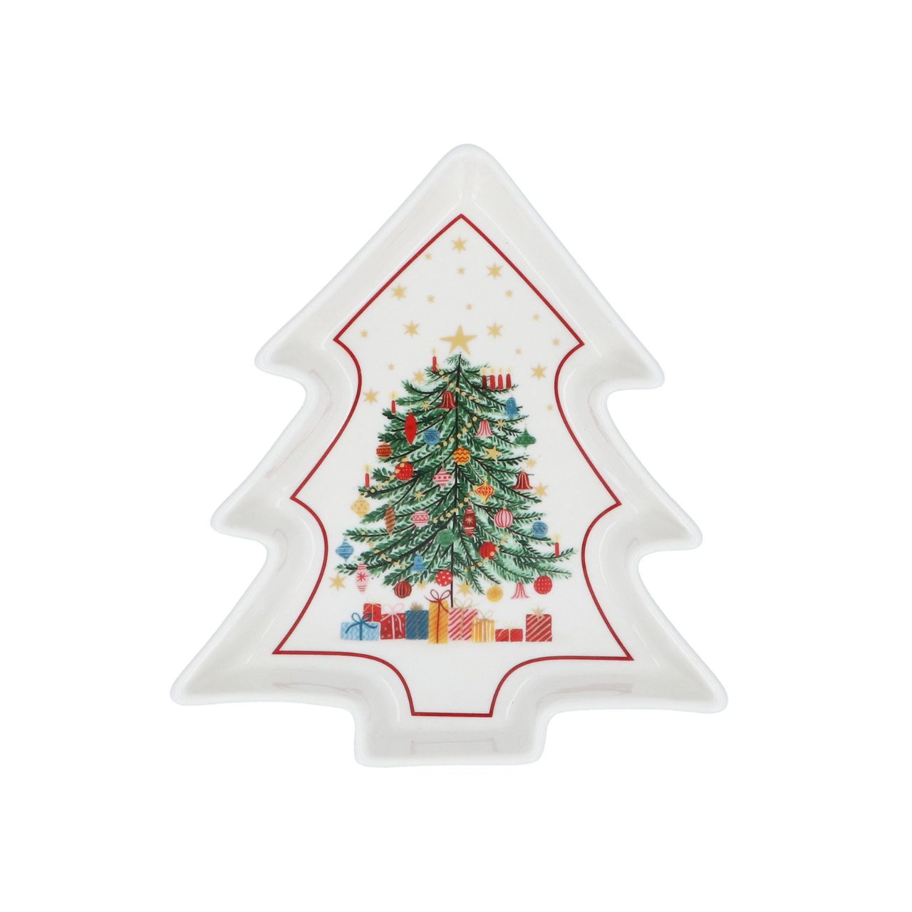 Elevate your festive table with the Gisela Graham Nostalgia Christmas Tree Shaped Dish. Measuring 20cm, this elegant ceramic piece combines classic holiday charm with refined craftsmanship. Perfect for serving treats or displaying seasonal décor, its graceful design adds a touch of sophistication to any Christmas setting.