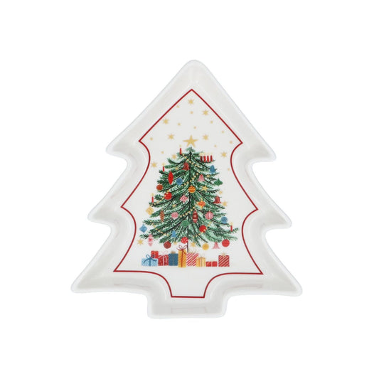 Elevate your festive table with the Gisela Graham Nostalgia Christmas Tree Shaped Dish. Measuring 20cm, this elegant ceramic piece combines classic holiday charm with refined craftsmanship. Perfect for serving treats or displaying seasonal décor, its graceful design adds a touch of sophistication to any Christmas setting.