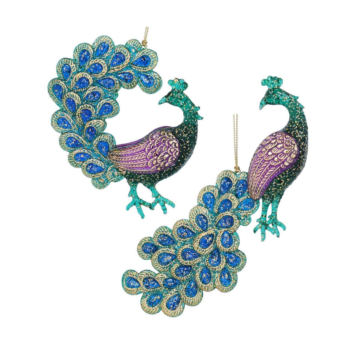 Add elegance to your Christmas tree with this stunning peacock ornament from Gisela Graham. Crafted from premium acrylic with shimmering glitter accents, it features vibrant peacock detailing that captures the festive spirit.