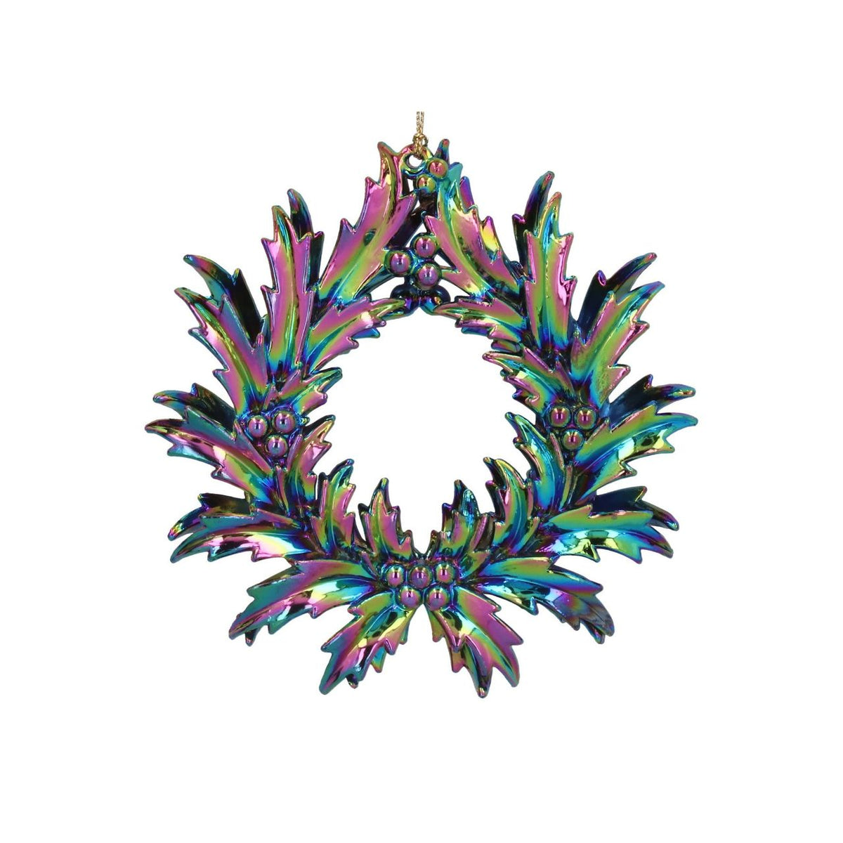Bring festive elegance to your tree with this stunning Gisela Graham Peacock Wreath Christmas Hanging Ornament. Featuring a graceful peacock design nestled within a decorative wreath, this acrylic ornament captures the beauty of the season with timeless appeal.