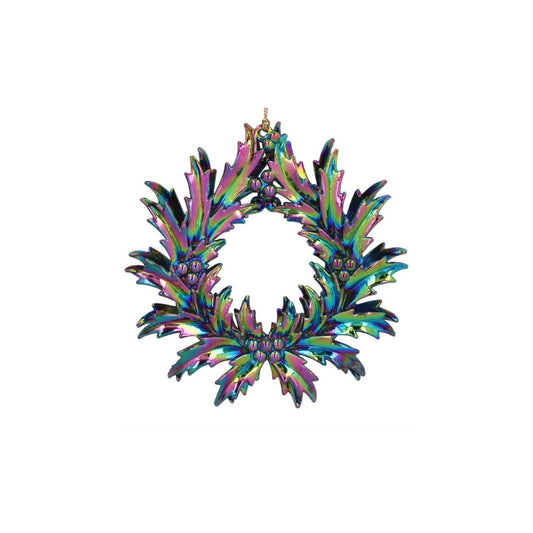 Bring festive elegance to your tree with this stunning Gisela Graham Peacock Wreath Christmas Hanging Ornament. Featuring a graceful peacock design nestled within a decorative wreath, this acrylic ornament captures the beauty of the season with timeless appeal.
