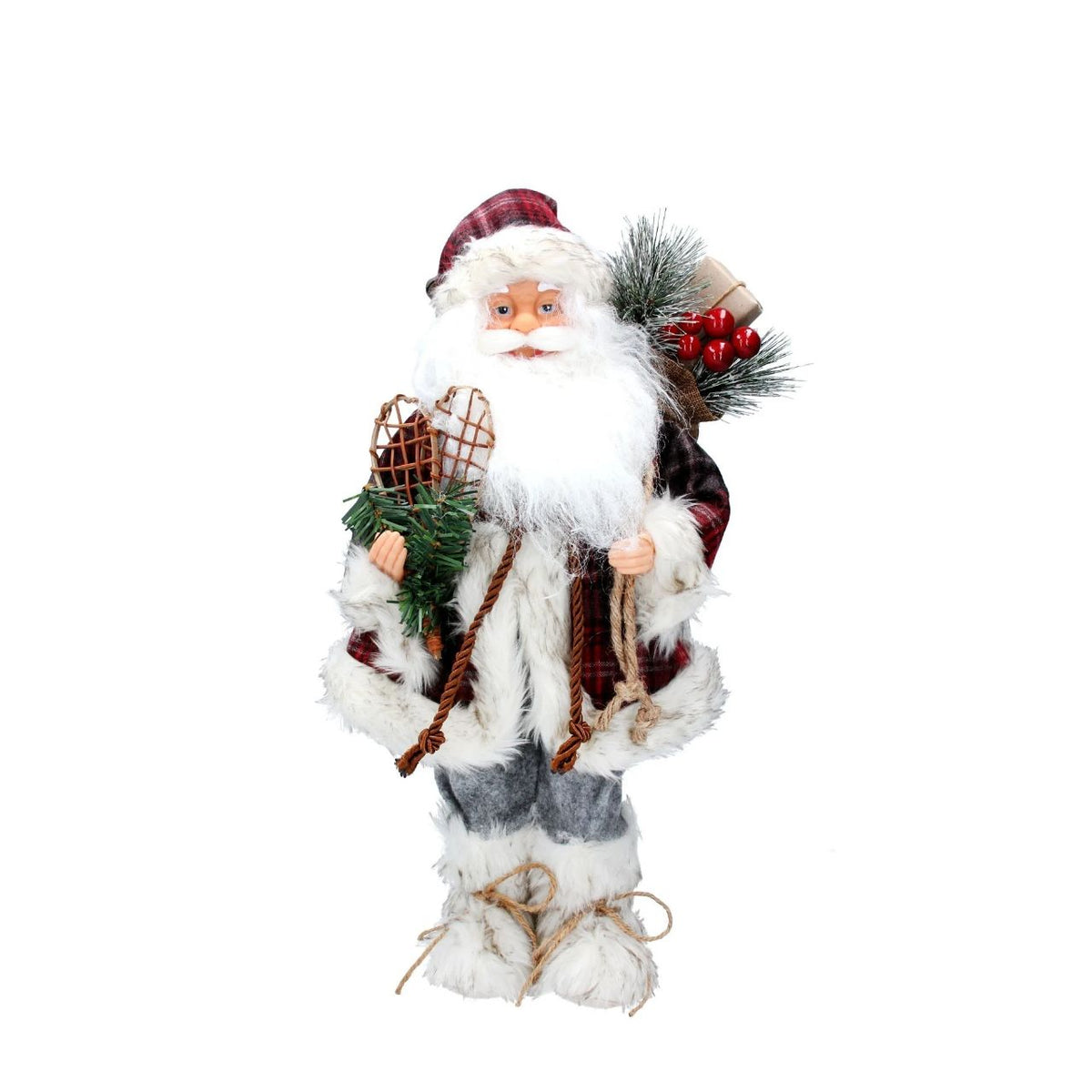 Bring festive elegance to your home with this striking Gisela Graham Santa figurine, dressed in a rich tartan coat. Standing at 50cm tall, this handsome holiday piece combines traditional Scottish charm with classic Christmas spirit, making it a standout addition to any seasonal display.