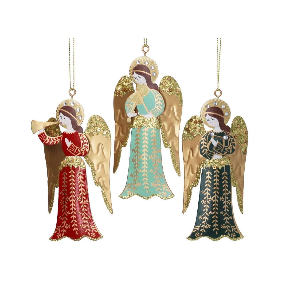 Bring festive charm to your Christmas tree with this delightful Gisela Graham Tin Angels Hanging Ornament. Crafted from 100% tin, this charming decoration features graceful angel designs perfect for adding a touch of elegance to your seasonal décor.