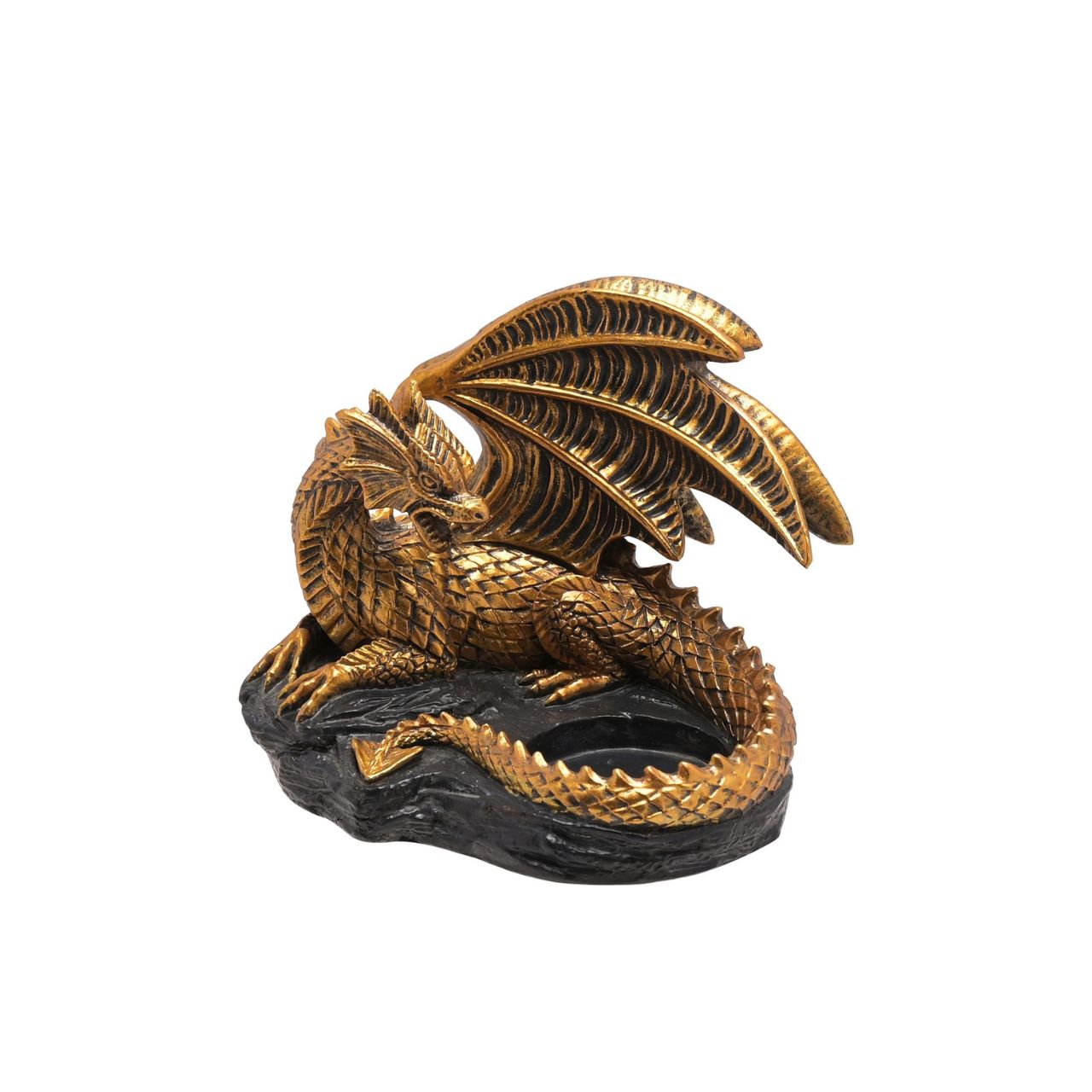 This majestic candle holder captures the mythical world of dragons for those obsessed with fantasy.