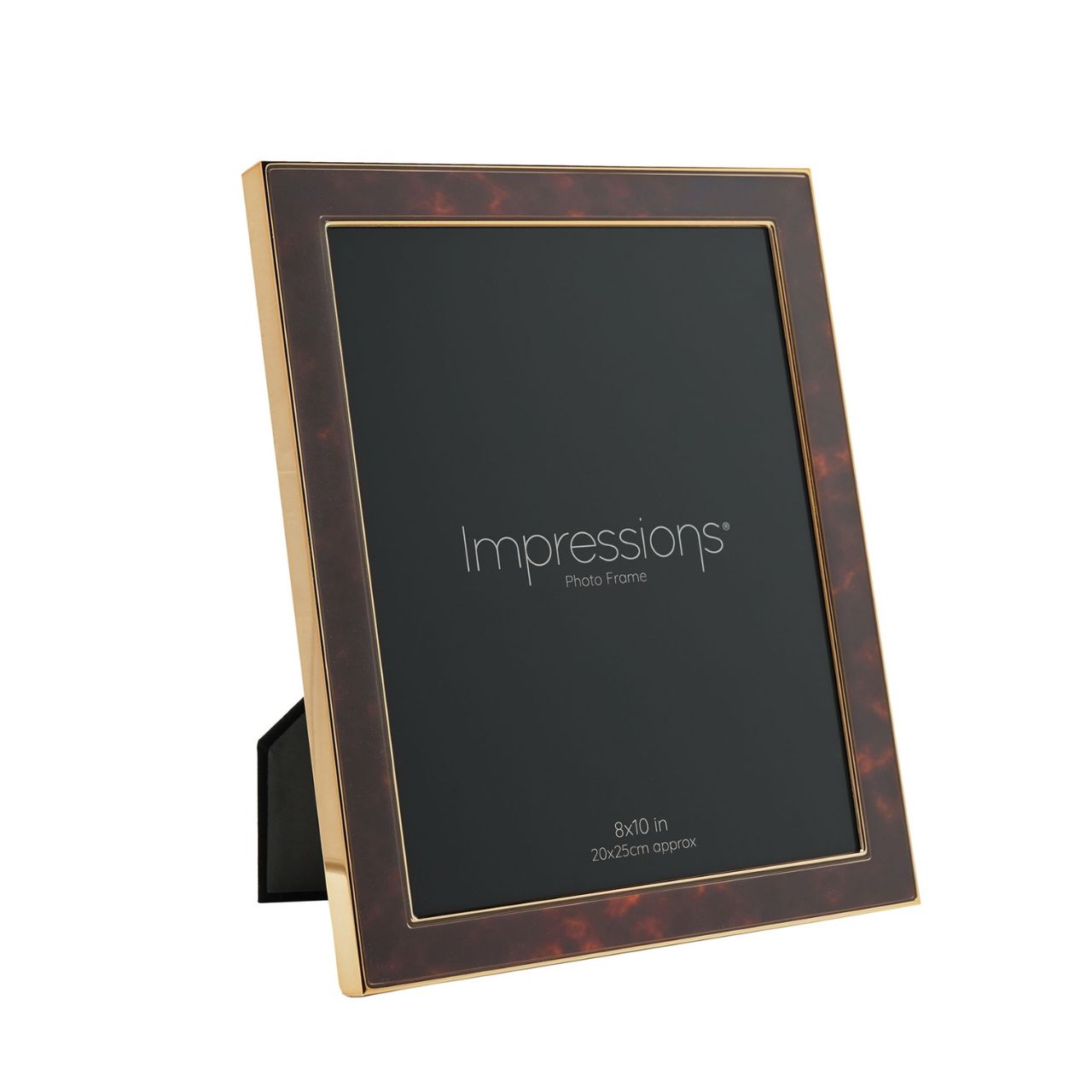 The Impressions Gold Tone Photo Frame 8" x 10" offers a stunning showcase for photographs or artwork.