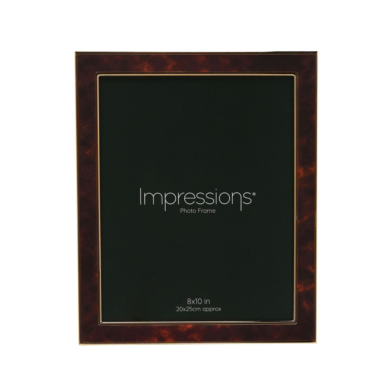 The Impressions Gold Tone Photo Frame 8" x 10" offers a stunning showcase for photographs or artwork.