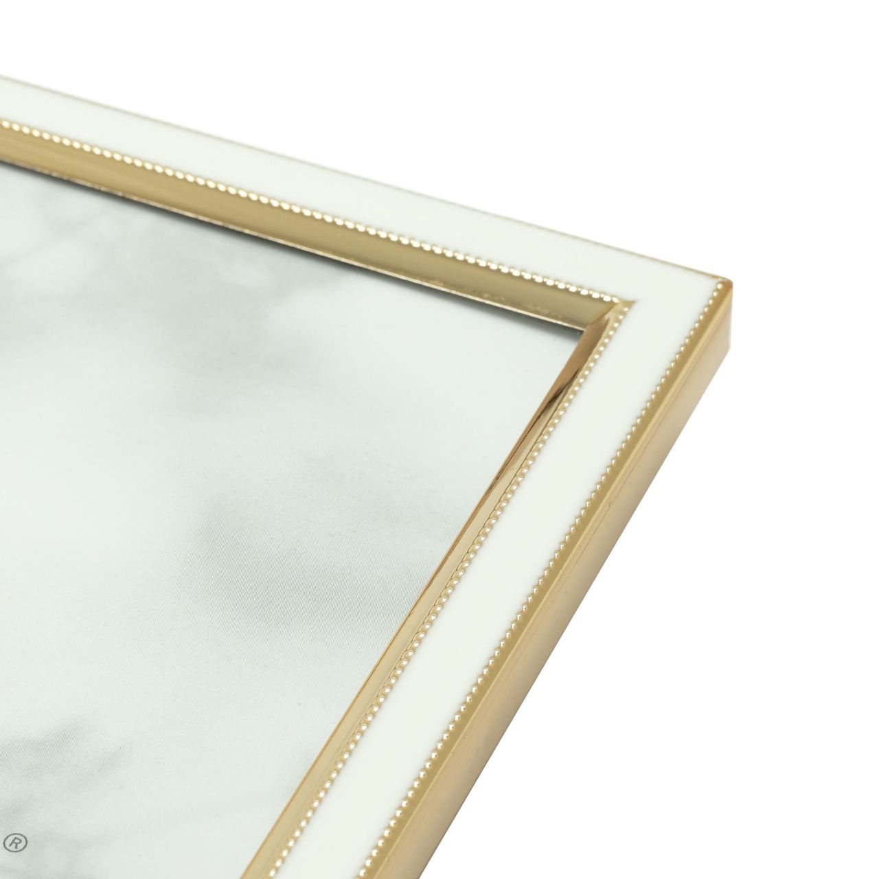 Gold & White Epoxy Photo Frame 6" x 8"  A gold and white epoxy photo frame.  This dazzling frame adds instant style to the home and perfectly frames photographs.