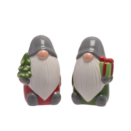 Gonk Salt and Pepper Shakers Set  A Gonk salt and pepper shaker set by THE SEASONAL GIFT CO.  This adorable pair of shakers will enhance dining tables throughout the festive period.