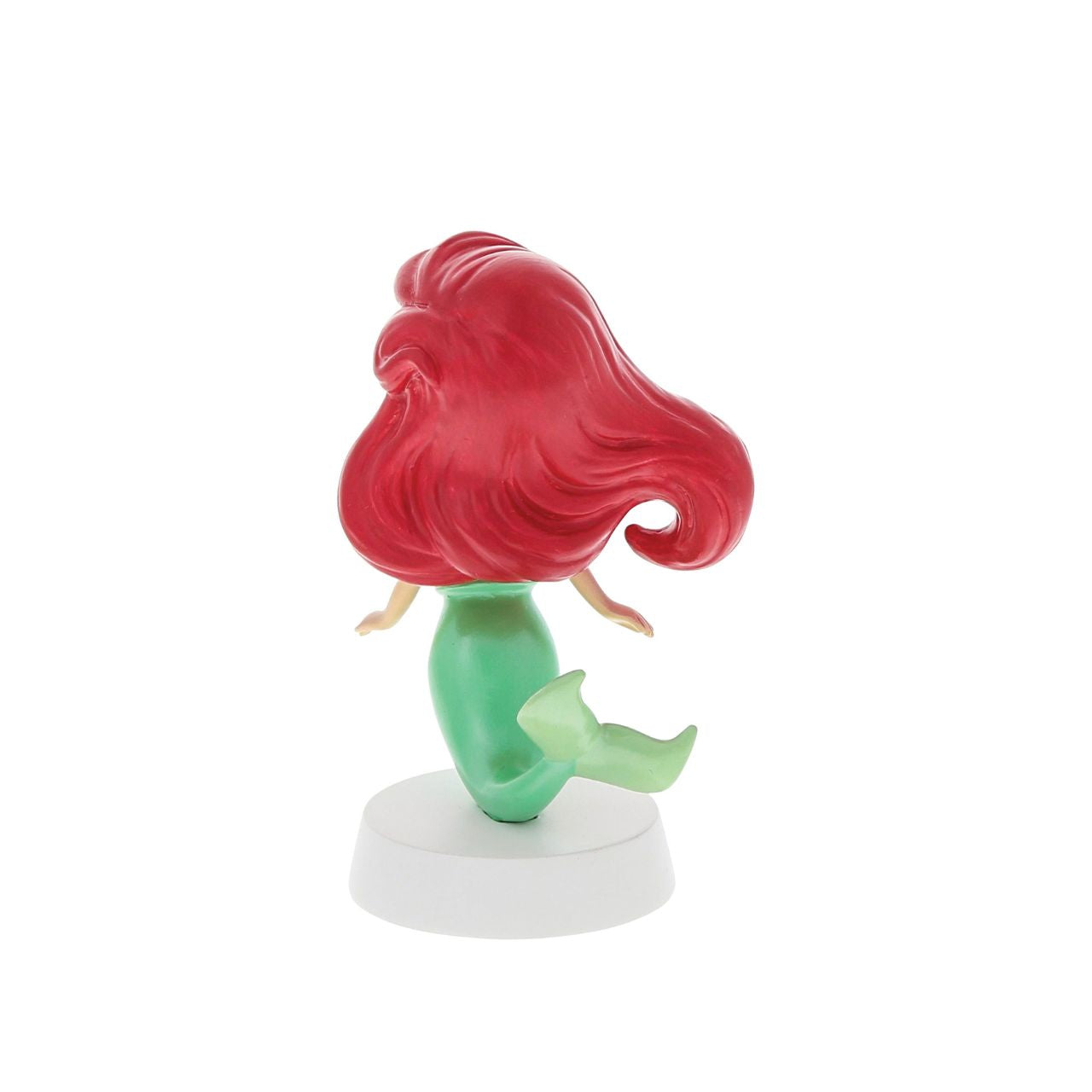 This mini Ariel figurine is the perfect gift or addition to any Disney collection. Based on the animated Little Mermaid film, this piece features Ariel's flowing red hair and green mermaid tail. A great little collectible. Made from high quality vinyl.