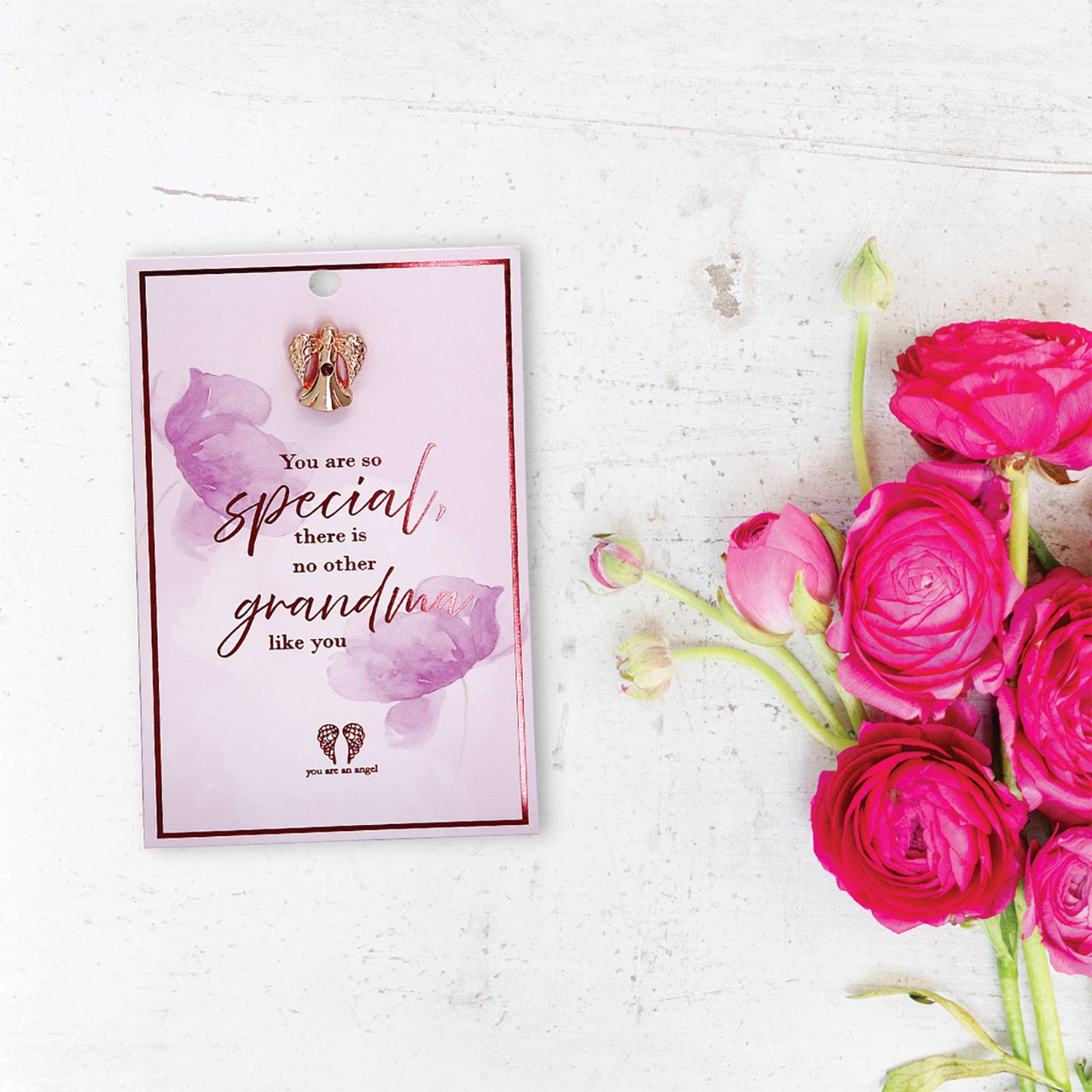 Grandma Like You Pin Card  Give the gift of love and appreciation with You Are An Angel pins, each packaged on a stunning foiled gift card with a heartfelt message for the special people in your life.