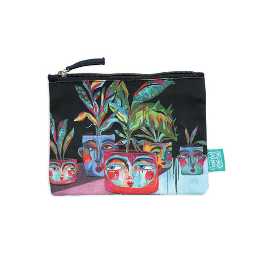 Michelle Allen Grow Boldly Zipped Pouch Medium  These beautiful zippered 100% Cotton pouches are perfect for pencils/pens, trinkets, charging cords, make up or pretty much anything you can possibly think of. 