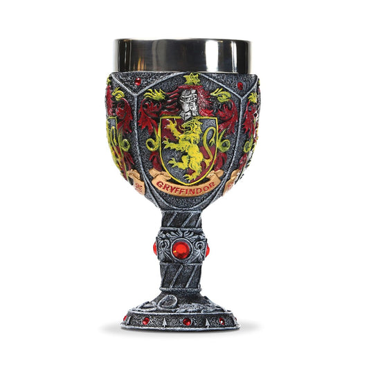 Harry Potter Gryffindor Decorative Goblet  So the sorting hat has placed you in the Gryffindor house. With a lion as its crest and Professor McGonagall at its head, Gryffindor is the house which most values the virtues of courage, bravery and determination.