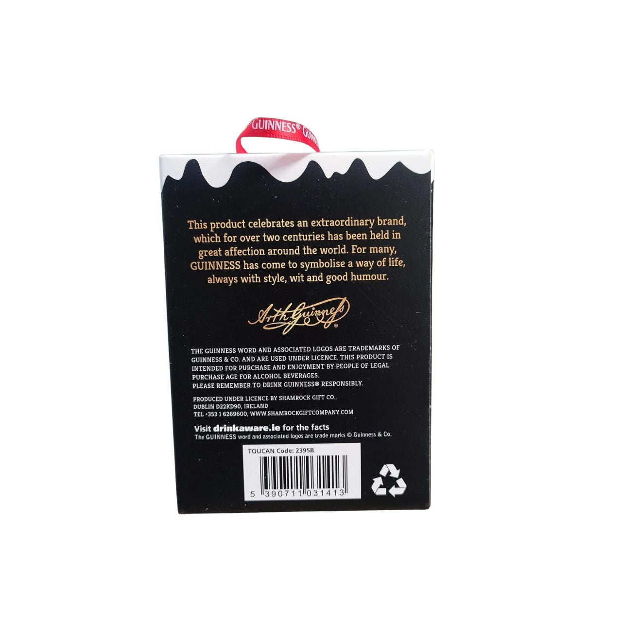 Guinness Christmas Toucan Bauble Red