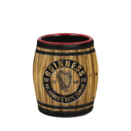 A unique and stylish addition to any home bar or collection. Decorated with the iconic Guinness toucan design, this mini barrel-shaped tumbler brings character and charm to your glassware. Perfect for displaying or everyday use.
